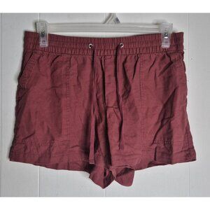 Gap Linen Blend Burgundy Shorts Women's Size M